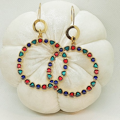 COLORFUL ENAMEL HOOPS.