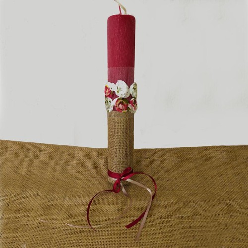 RED CANDLE WITH CORD.