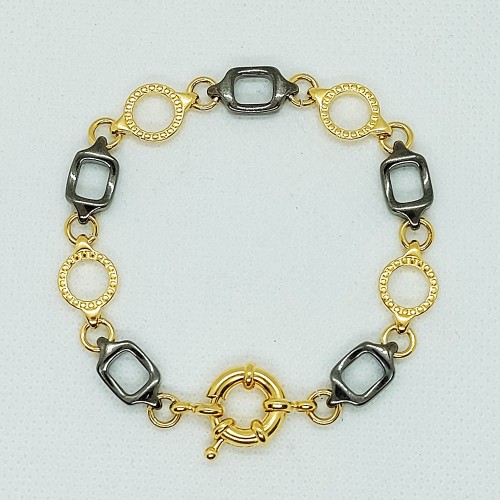 BRACELET WITH GOLD-PLATED....